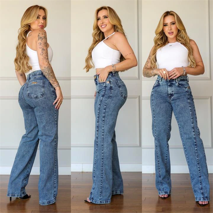 CALÇA WIDE LEG (COM ELASTANO)