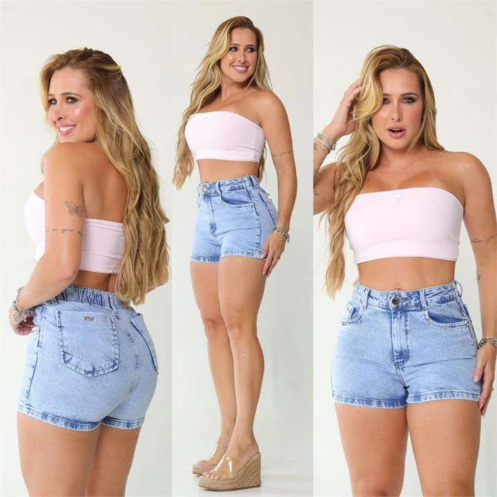 SHORT COM STRASS