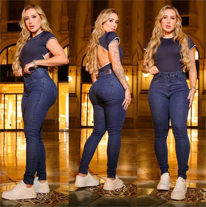 CALÇA SKINNY COM RECORTE